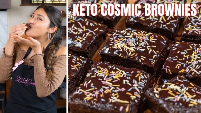 3 Carb Keto Cosmic Brownies! How to Make the Most AMAZING and EASIEST Brownies Ever | Brownie Recipe