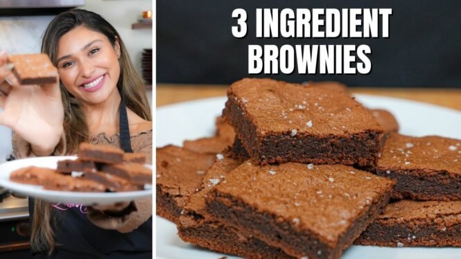 3 INGREDIENT BROWNIES! How To Make Keto Nutella Brownies Recipe