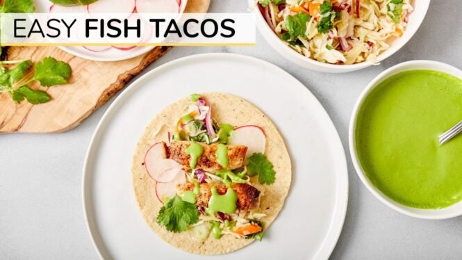 EASY FISH TACOS | with BEST fish taco sauce