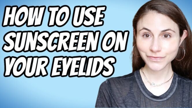 How to use SUNSCREEN ON THE EYELIDS #Shorts
