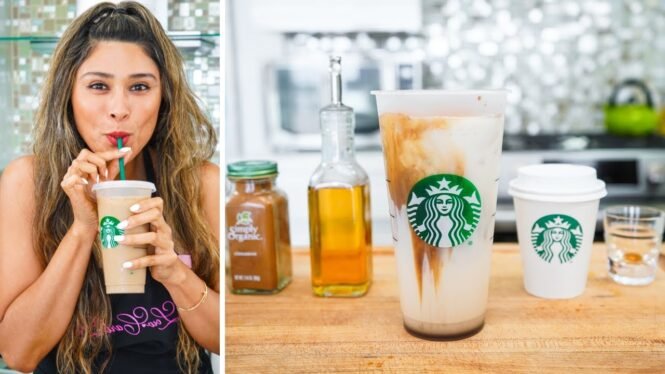 Low Carb Iced Brown Sugar Oat Milk Shaken Espresso - Starbucks' Most Popular Drink!