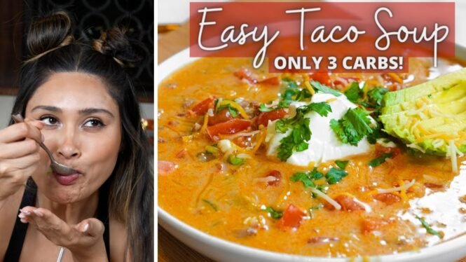 Keto Taco Soup: 3 Carb & Healthy Tasty Recipe In 20 Minutes!