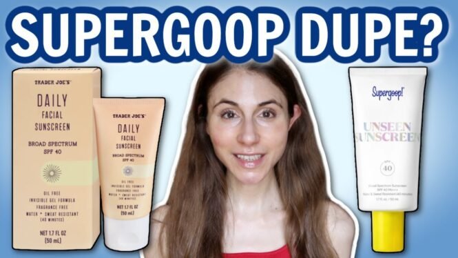 NEW TRADER JOE'S SUNSCREEN DUPE FOR SUPERGOOP UNSEEN 😮 DERMATOLOGIST@DrDrayzday