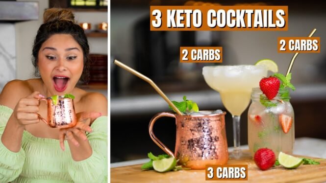 3 Low Carb Keto Cocktails 15 Minutes or Less! Keto Margarita, Moscow Mule, & Mojito