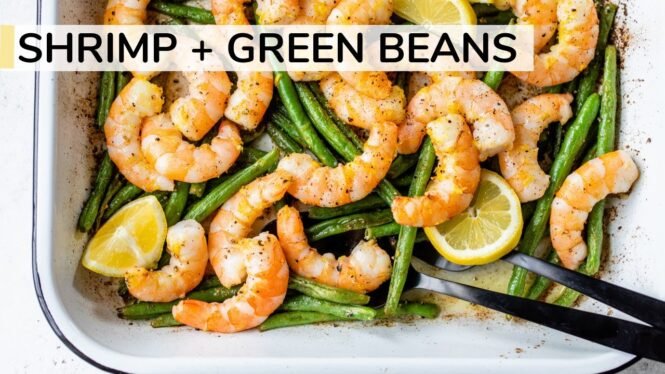 SHRIMP AND GREEN BEANS RECIPE | easy, healthy dinner idea