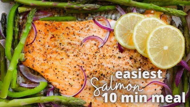 How To Make The EASIEST 10-Minute Salmon Meal! Quick and Easy One Pan Salmon Recipe
