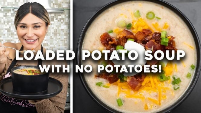 Try this Loaded Potato Soup that’s Actually Low in Carbs!!