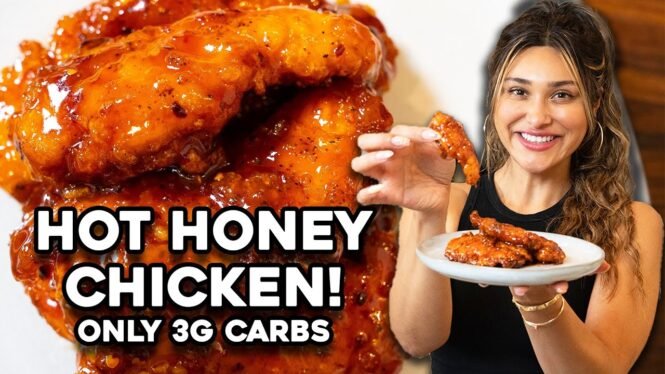 LOW CARB FRIED CHICKEN I 3G CARB I How to Make Hot Honey Chicken Tenders for Weight Loss